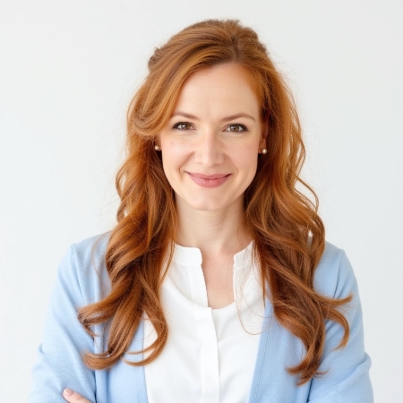 AI-generated professional headshot for CV and LinkedIn profile